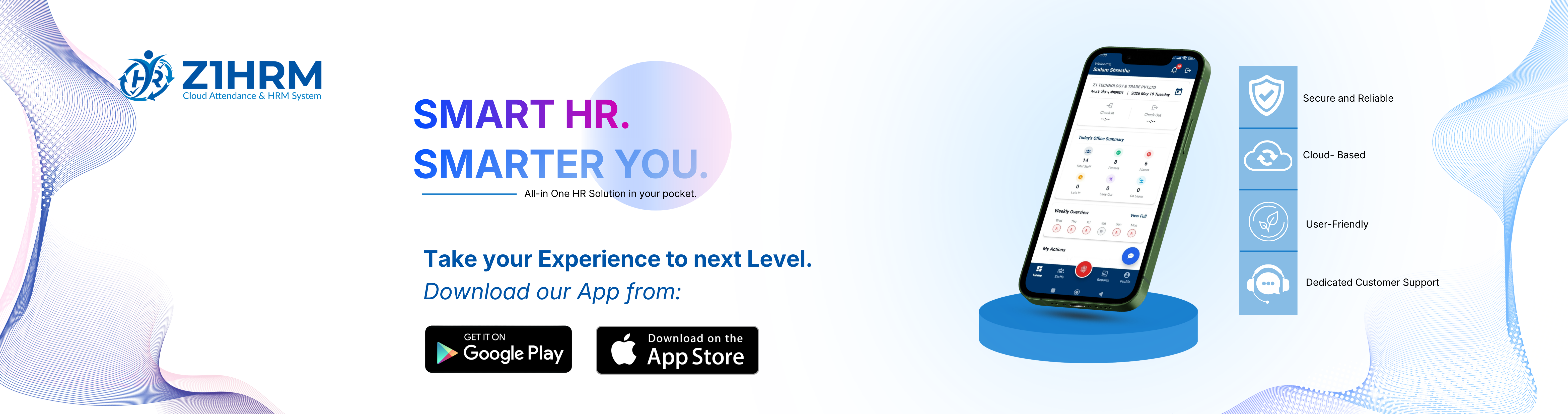 Download Z1-HRM App on Google Play Store and Apple App Store